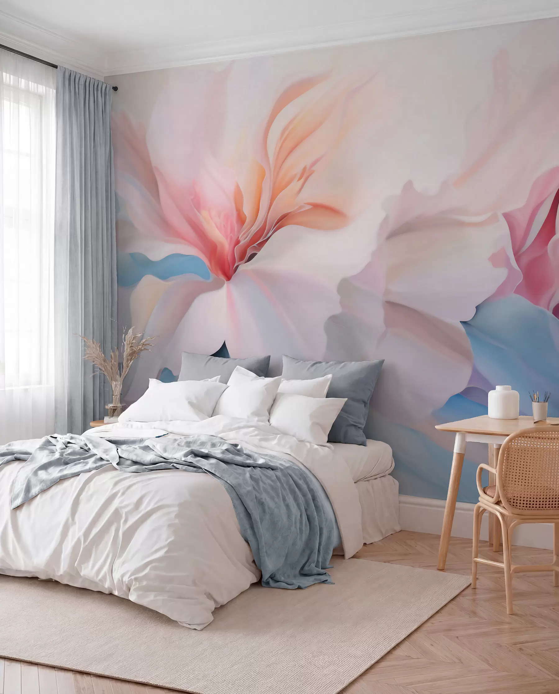 murales de pared Pétalos en rosa empolvado w05932