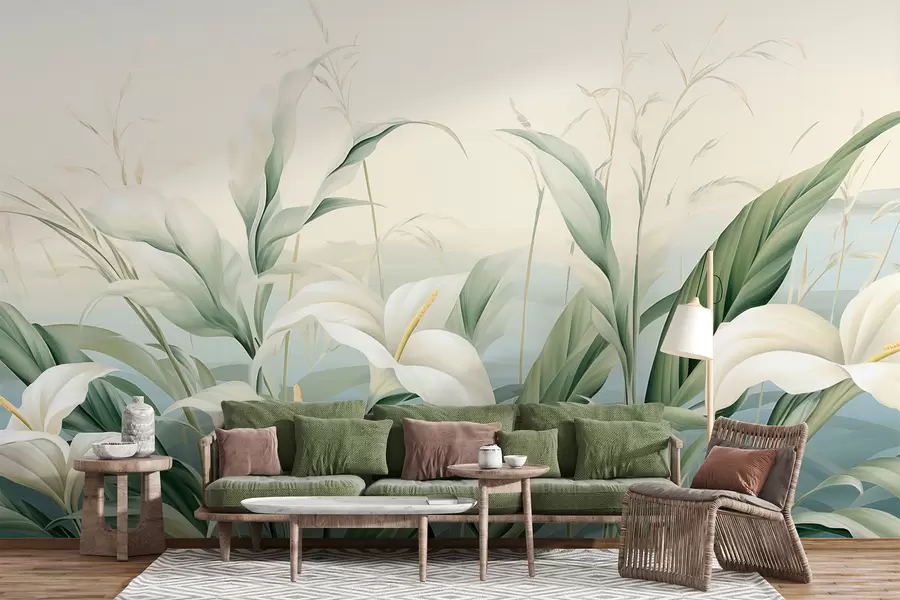 murales de pared Flores exóticas w05916