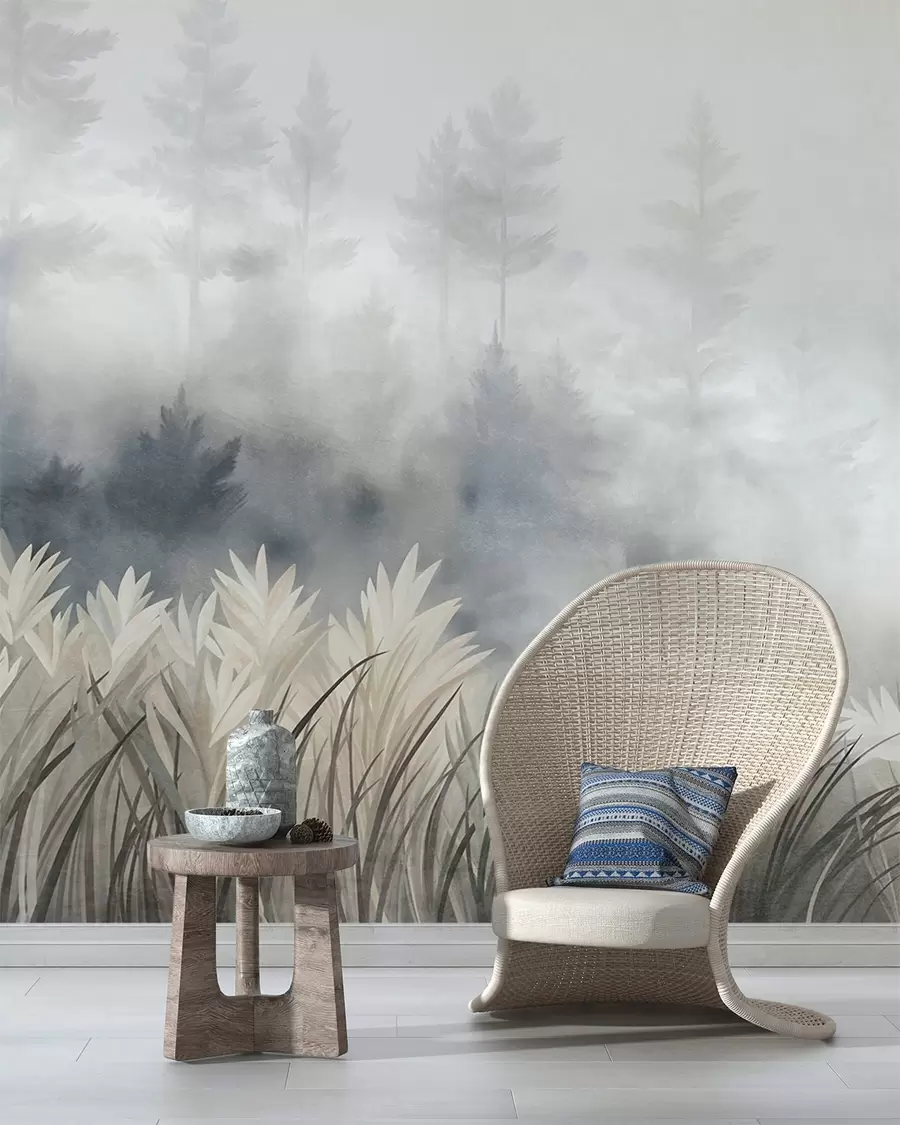 murales de pared Silencio del bosque · Beige w10082