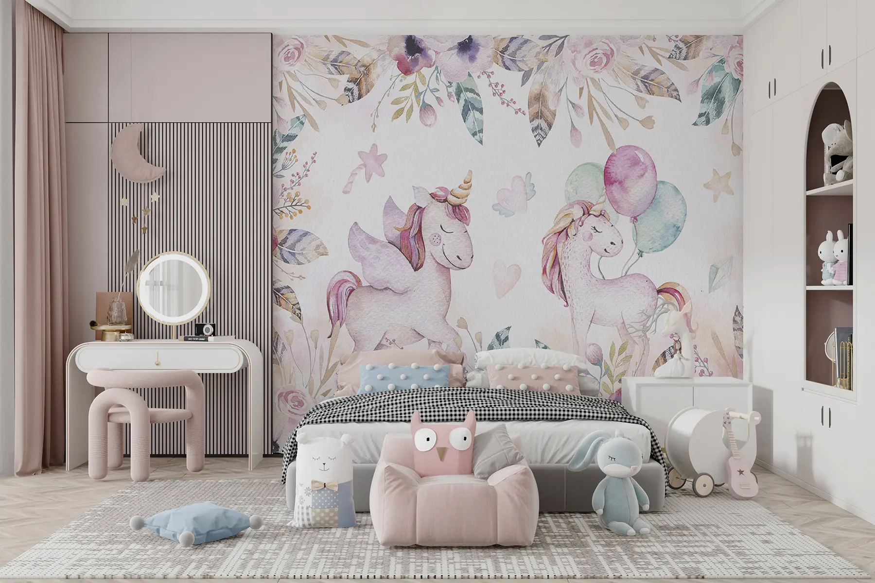 murales de pared Unicornio de vacaciones u32321