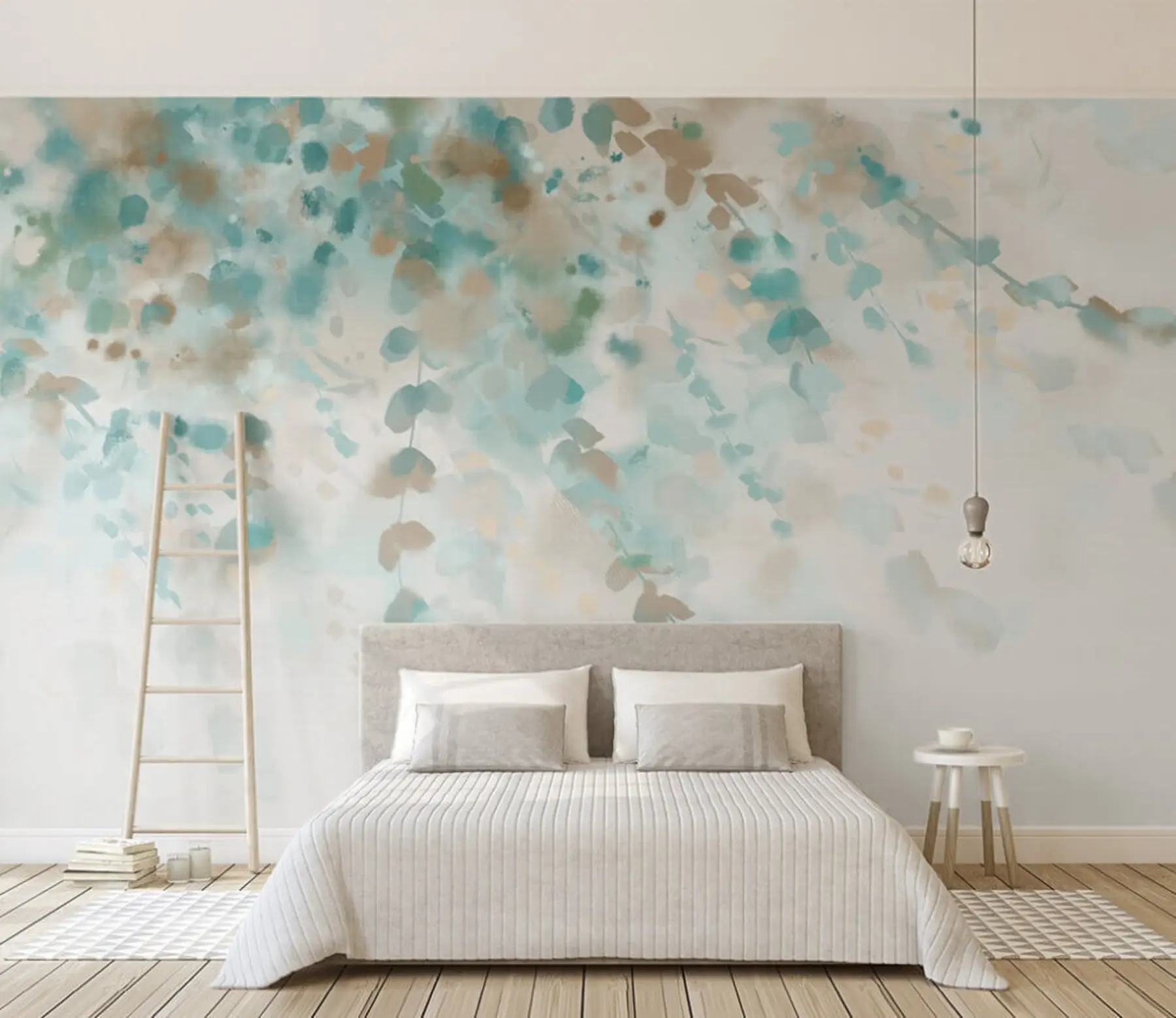 murales de pared hojas de acuarela u34275