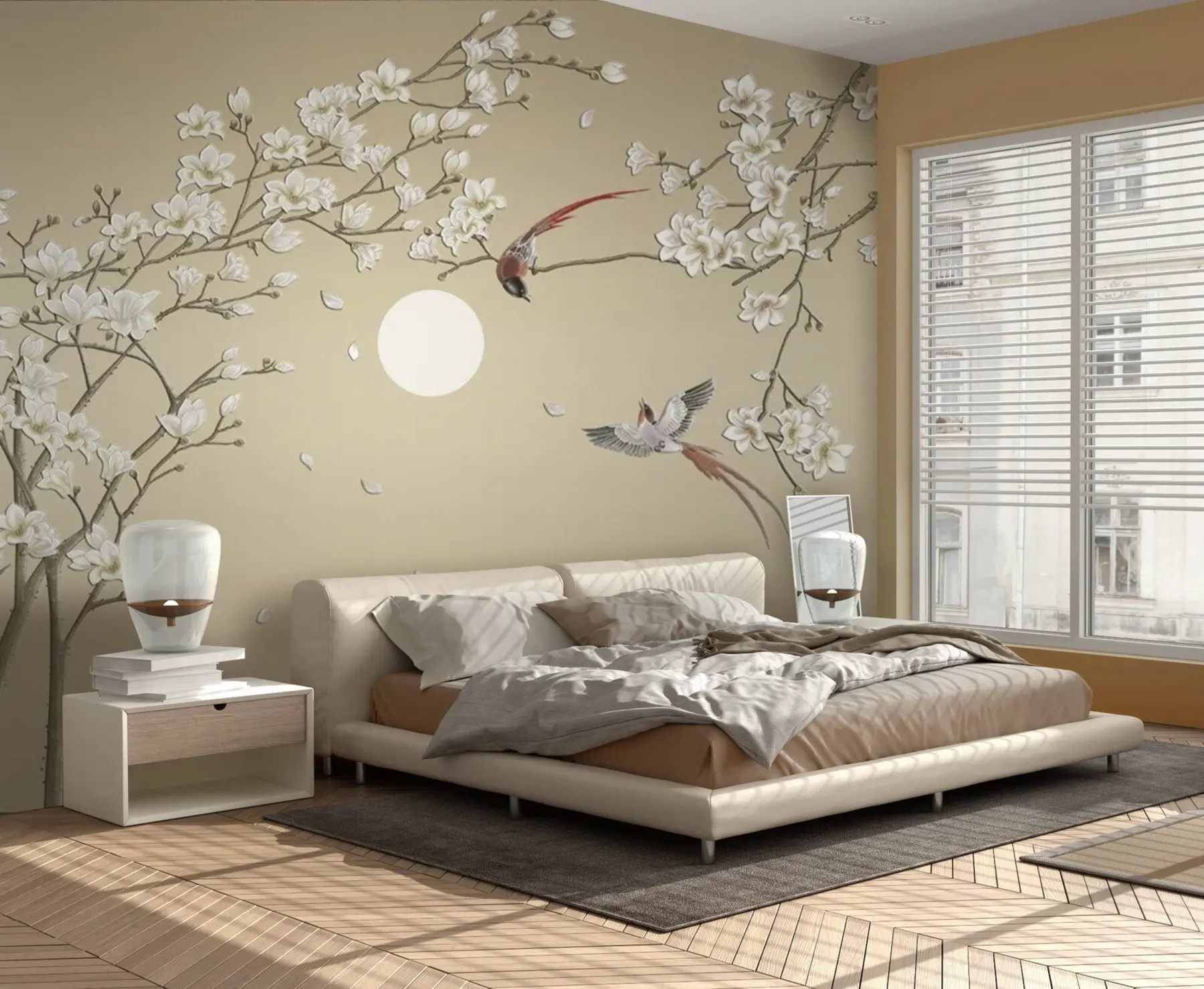 murales de pared Pájaros al estilo chino u72938
