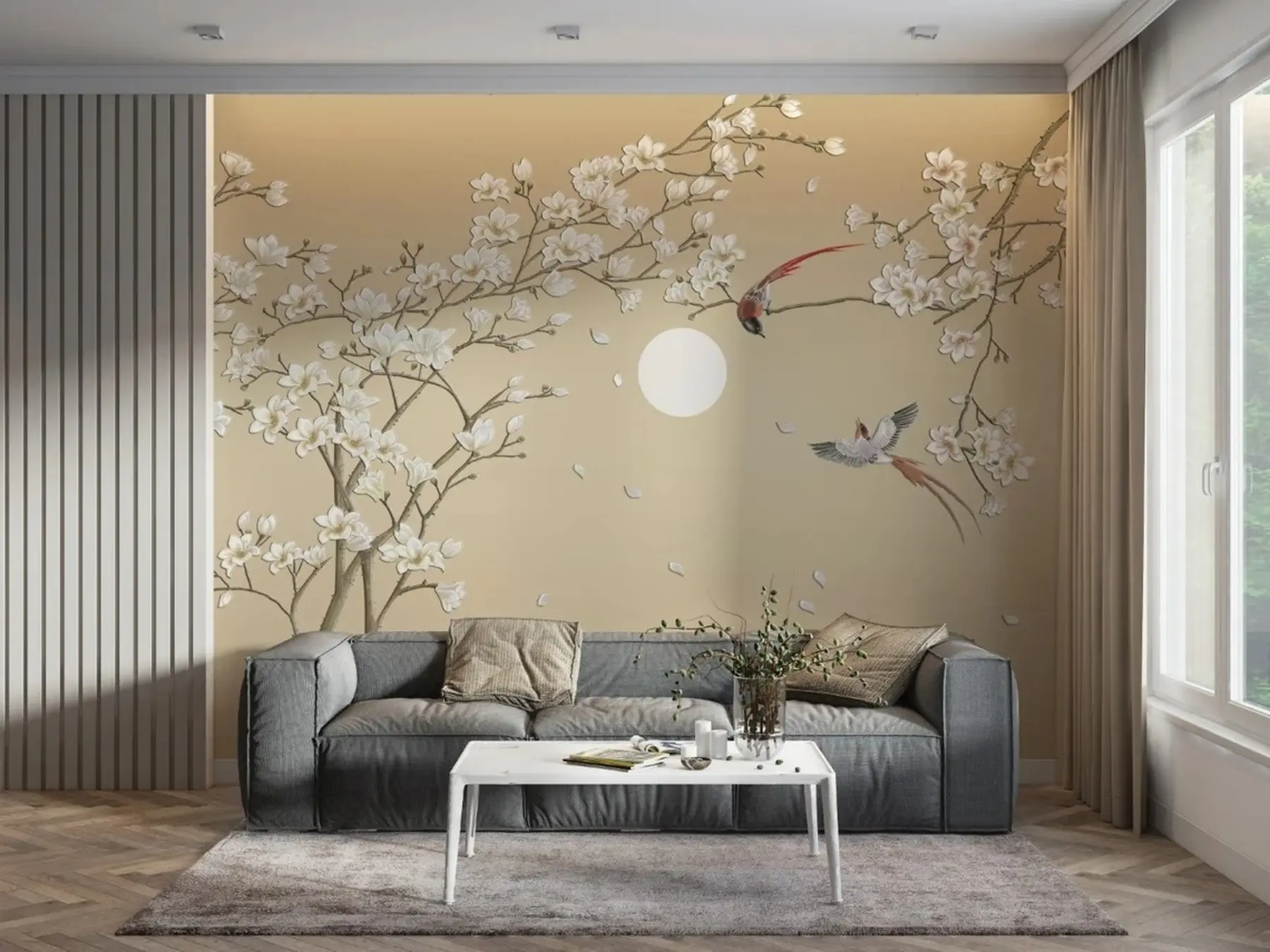 murales de pared Pájaros al estilo chino u72938