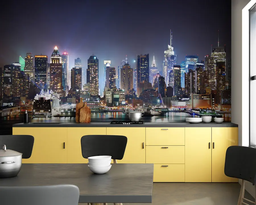 murales de pared Edificio, rascacielos y agua u54515