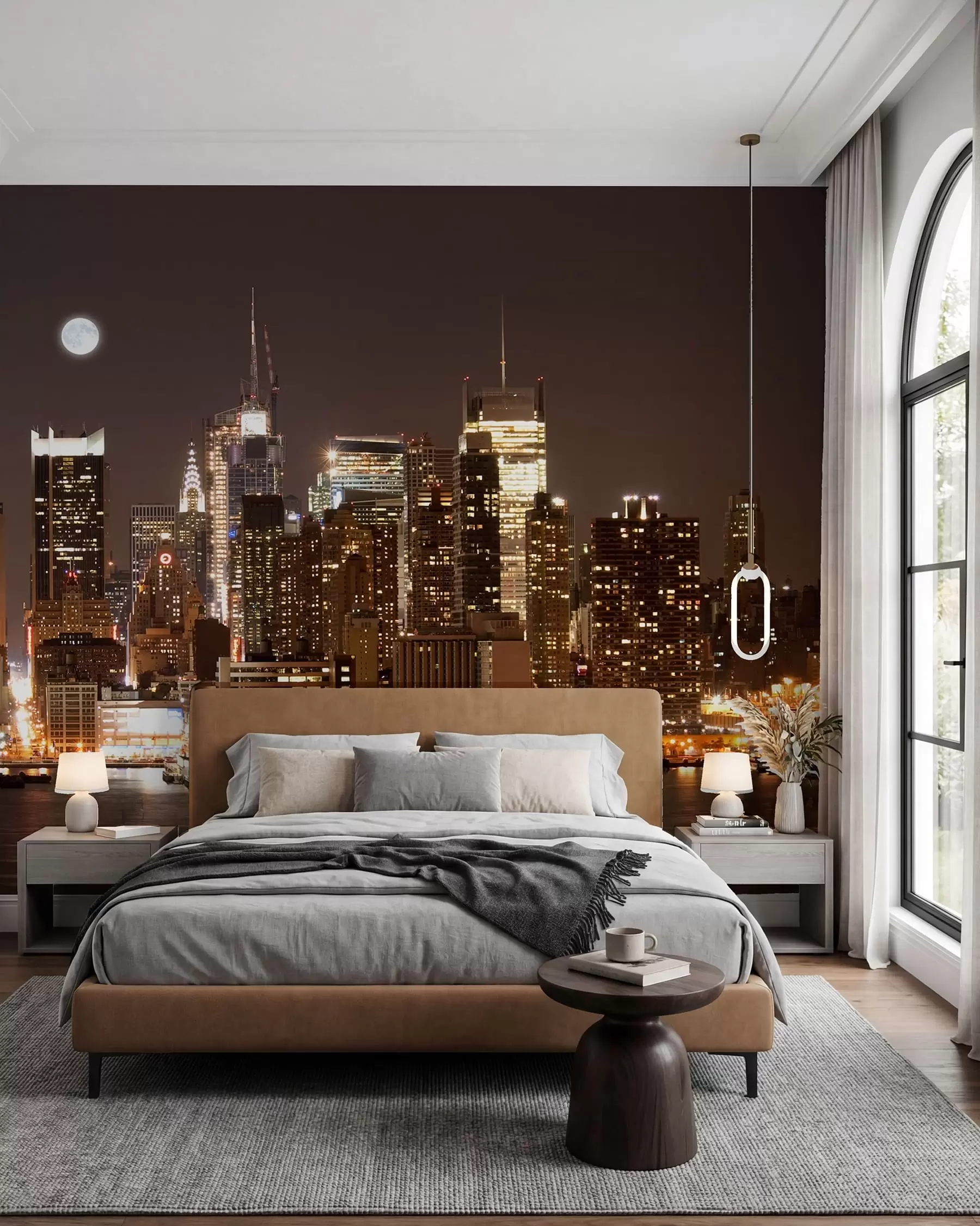 murales de pared Luna sobre Manhattan u57923