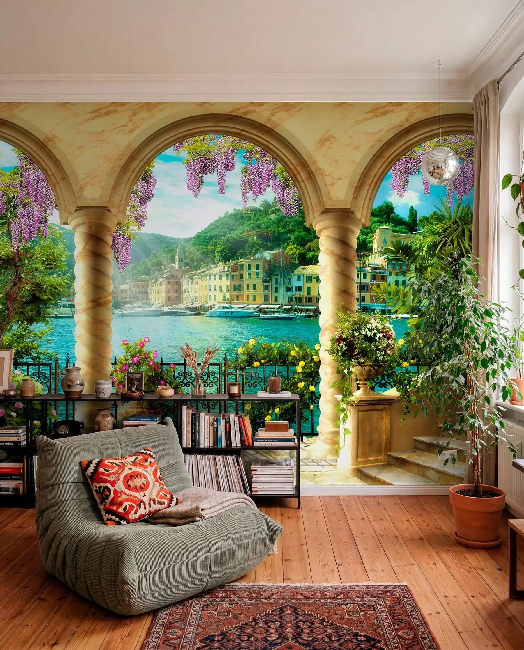 murales de pared Flor, agua y planta u79431