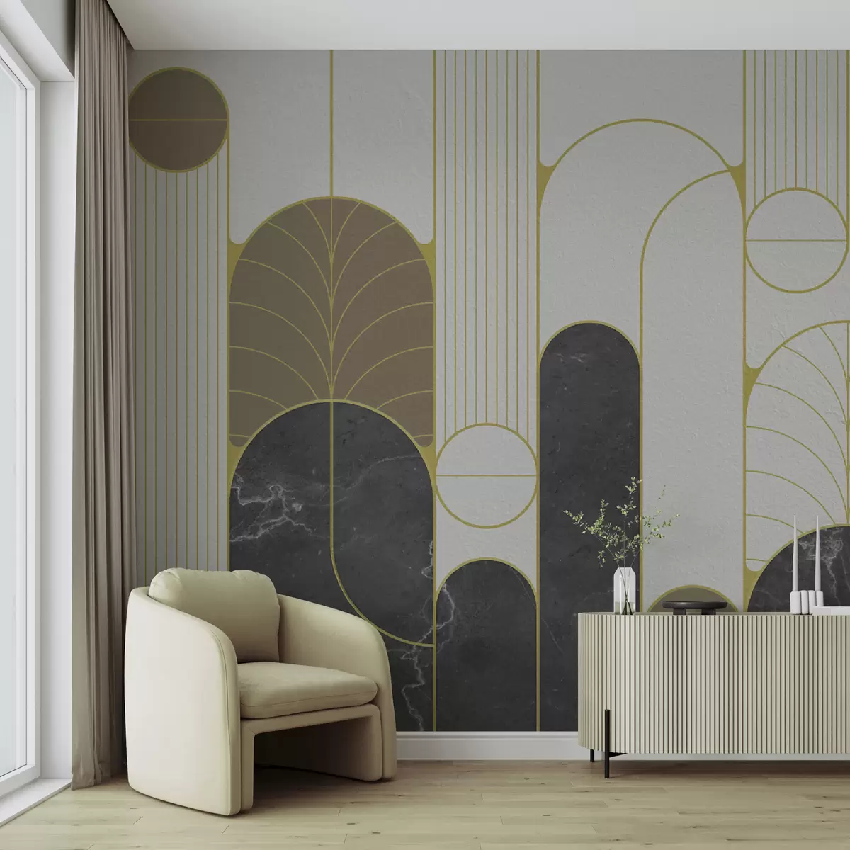 murales de pared Arcos al estilo de art deco u73101
