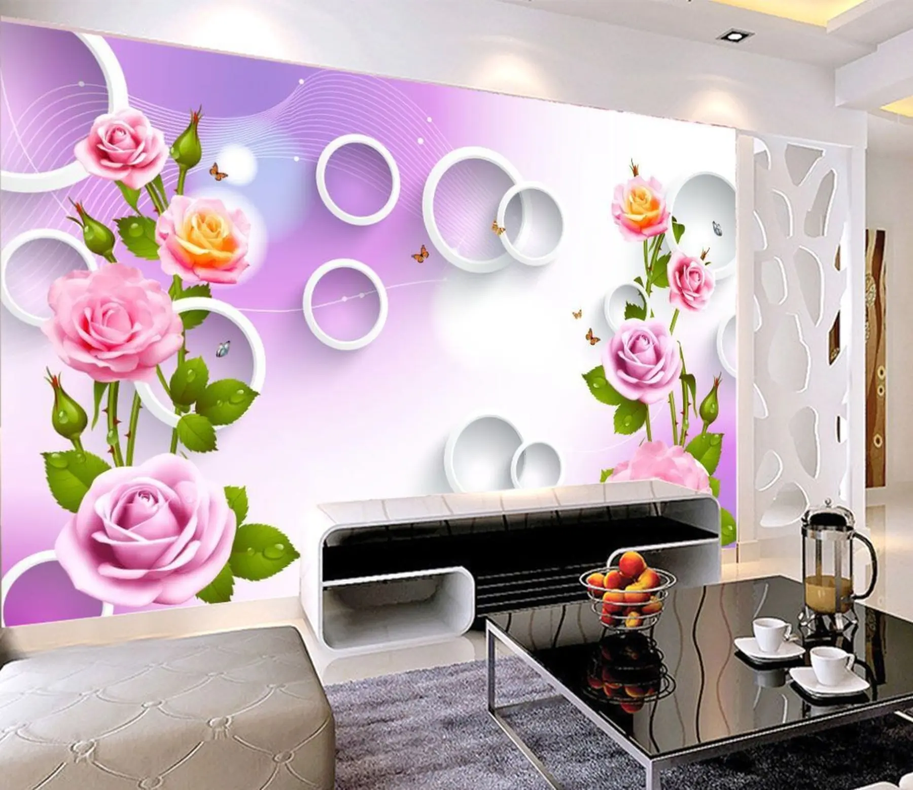 murales de pared Flor, saludo y planta. u46658