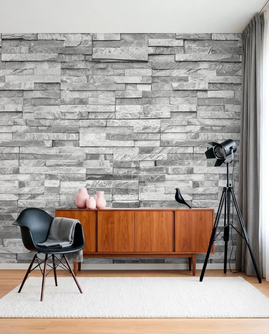 murales de pared Gris de ladrillo u74255