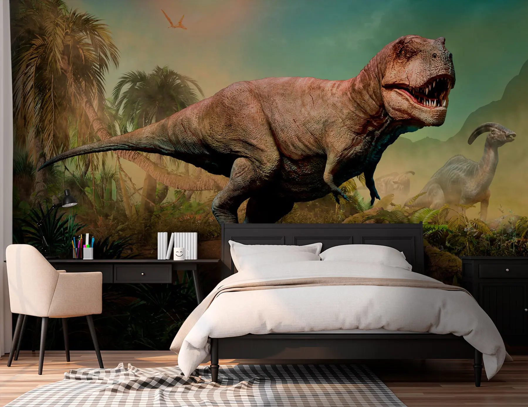 murales de pared Tiranosaurio Rex 3D u74350