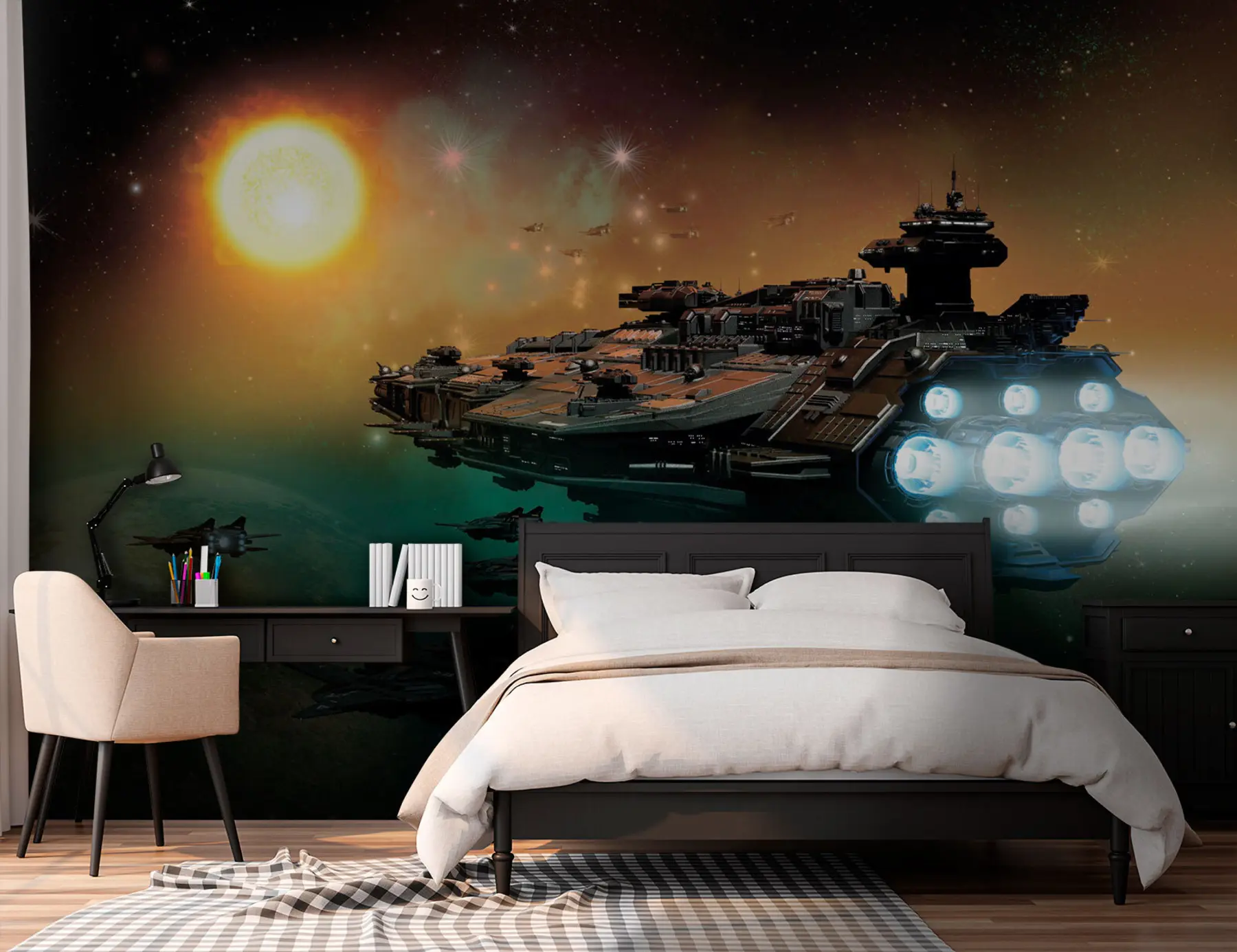 murales de pared Nave espacial 3D u74372