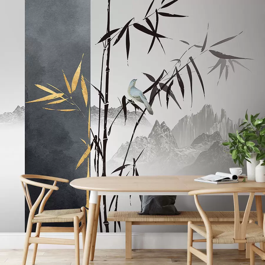 murales de pared Pájaro en una rama u93849