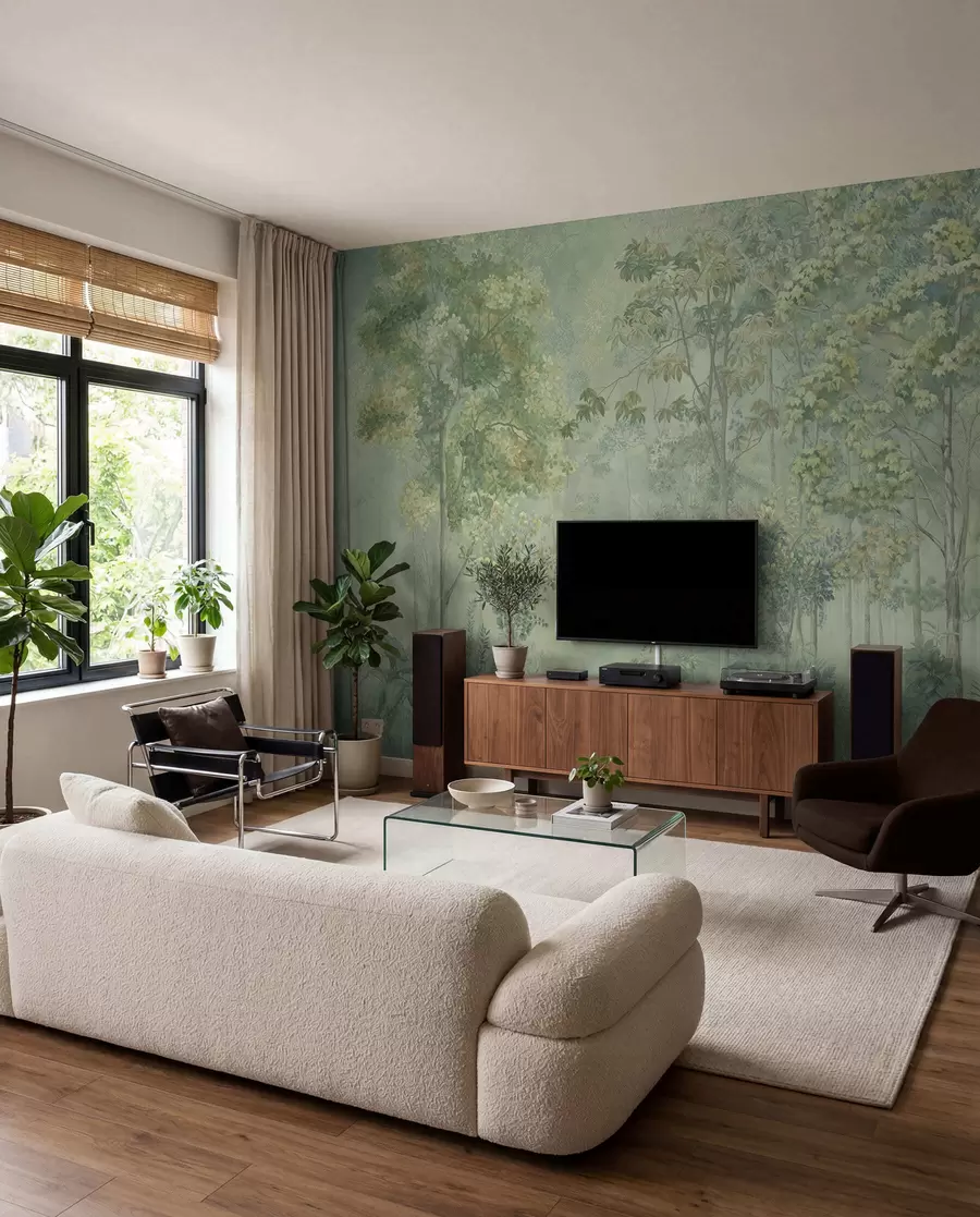 murales de pared Paisaje natural, ramita y pintura u78448v1