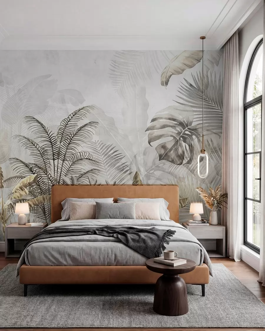murales de pared Selva en gris cálido u71284