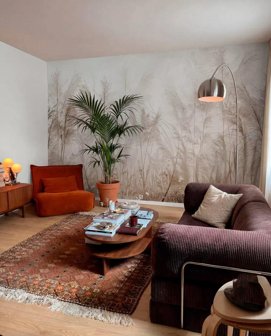 murales de pared Plantas altas en colores pastel u93903