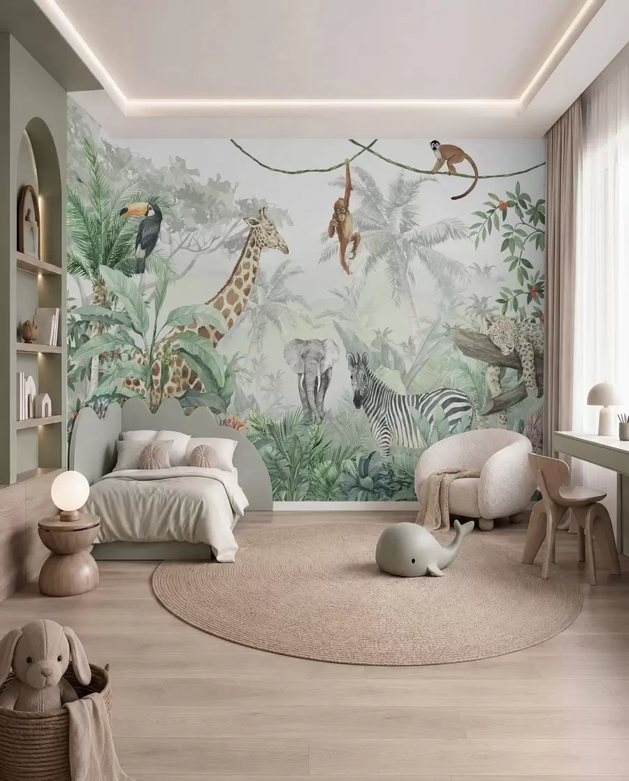 murales de pared Encuentro en la selva u74709