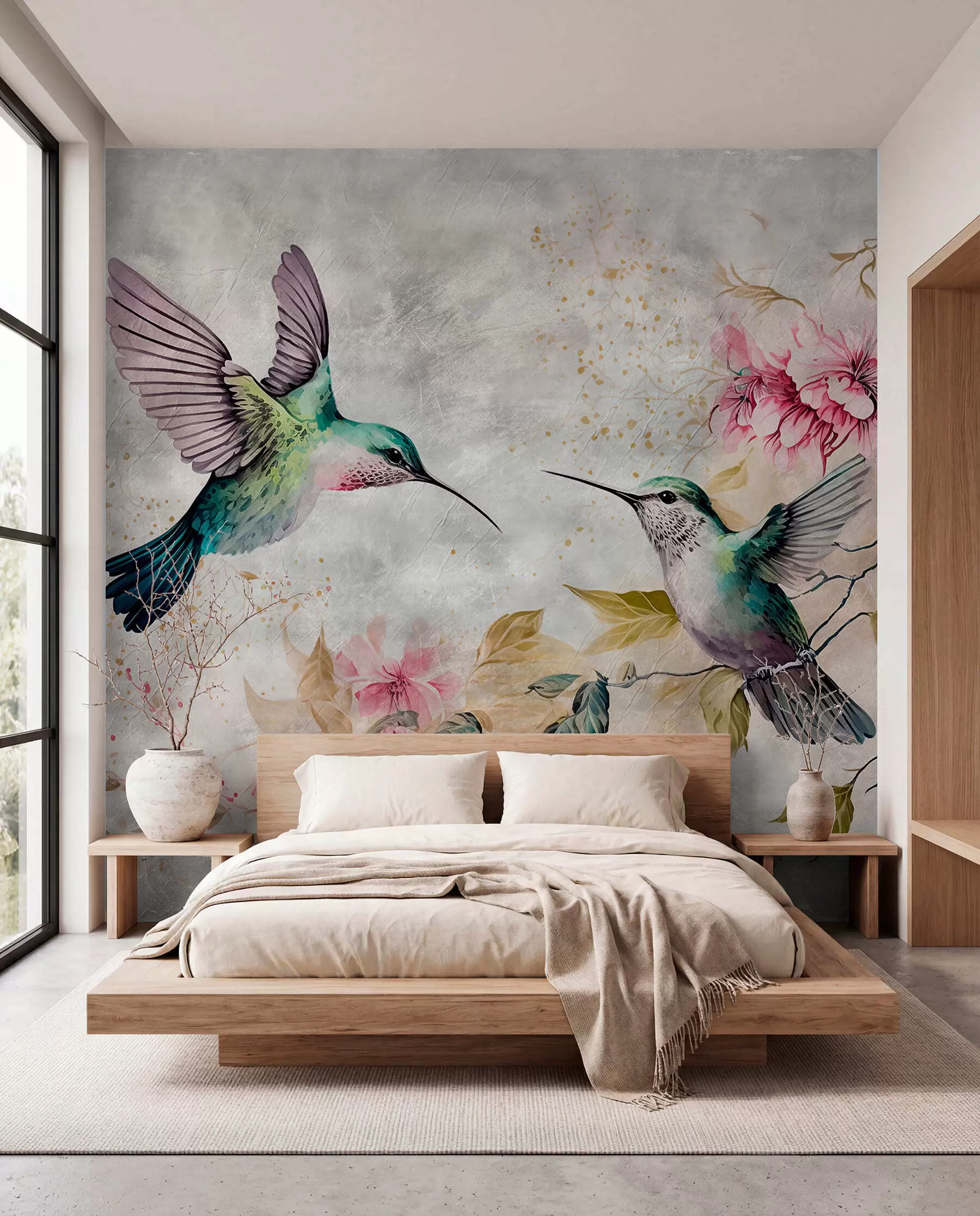 murales de pared Dúo de colibríes u93994