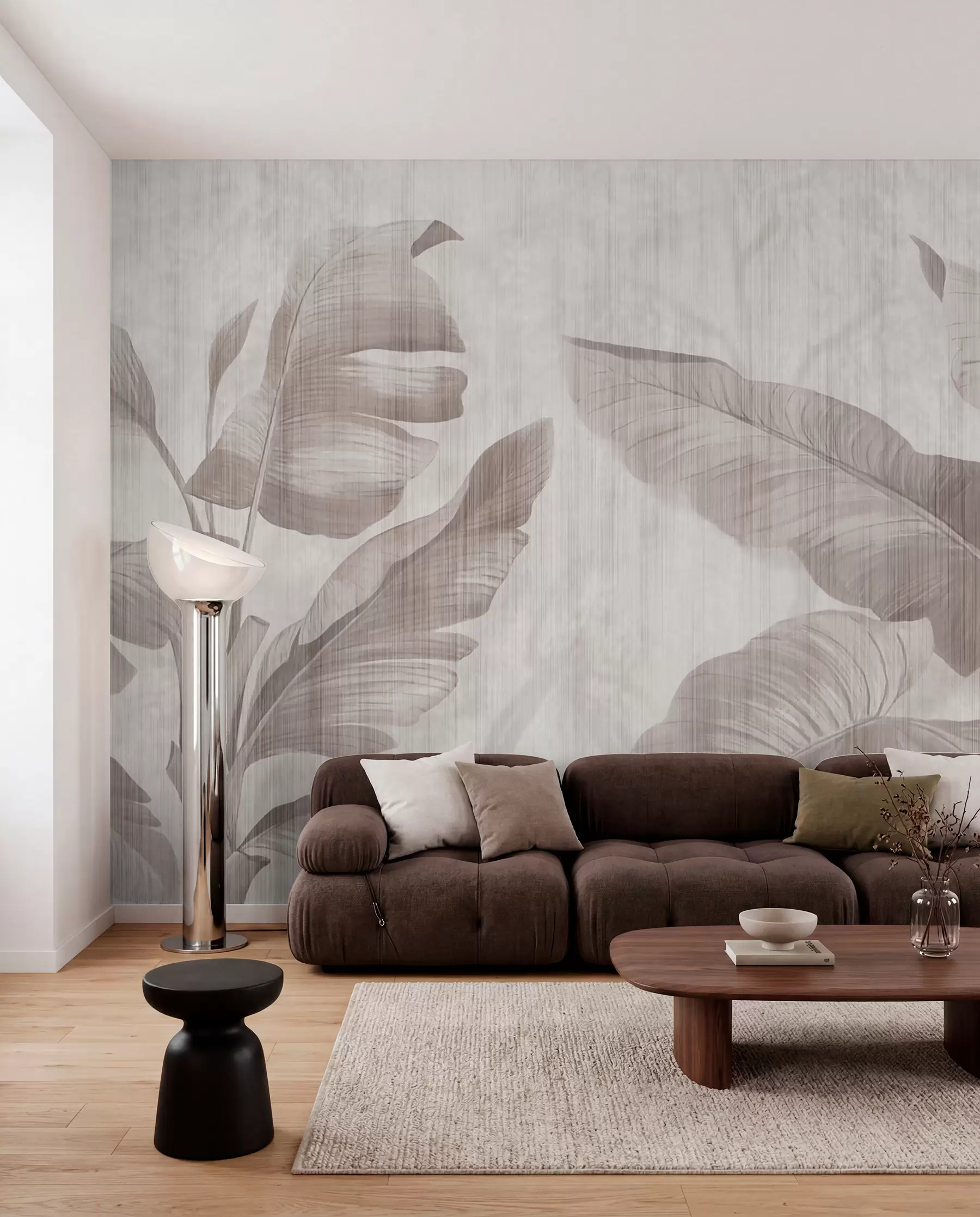 murales de pared Sombras de hojas de banano u00299