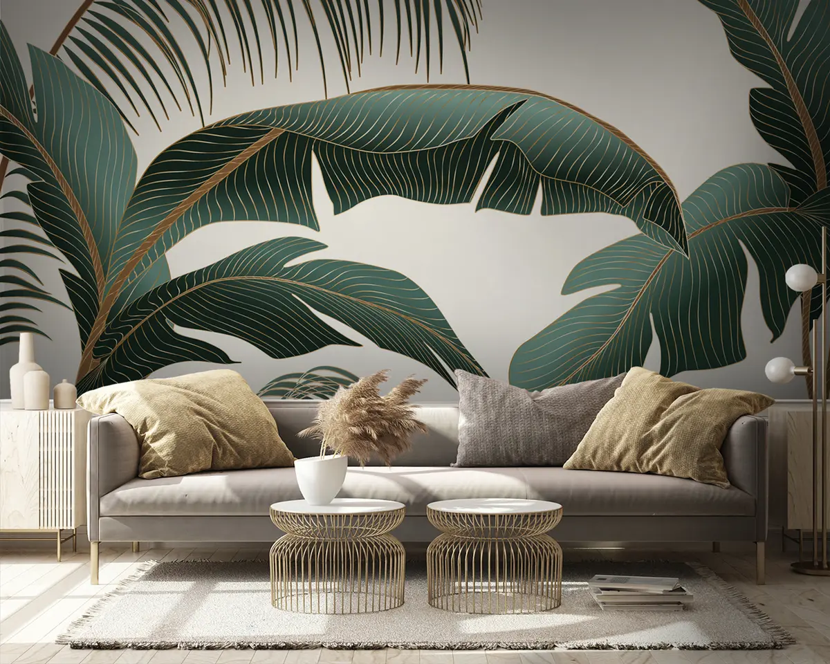 murales de pared Hojas de palma u74283