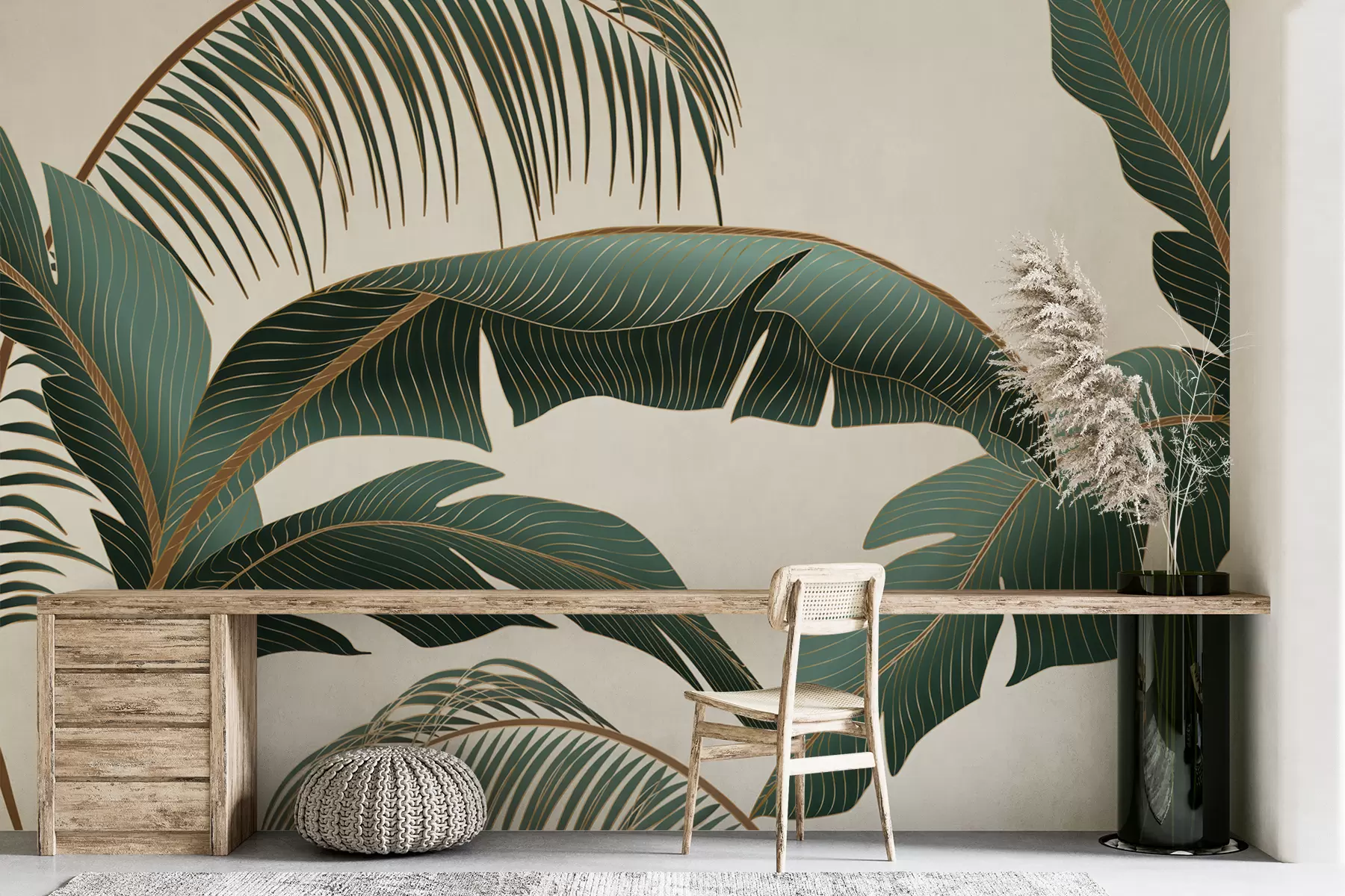 murales de pared Hojas de palma u74283