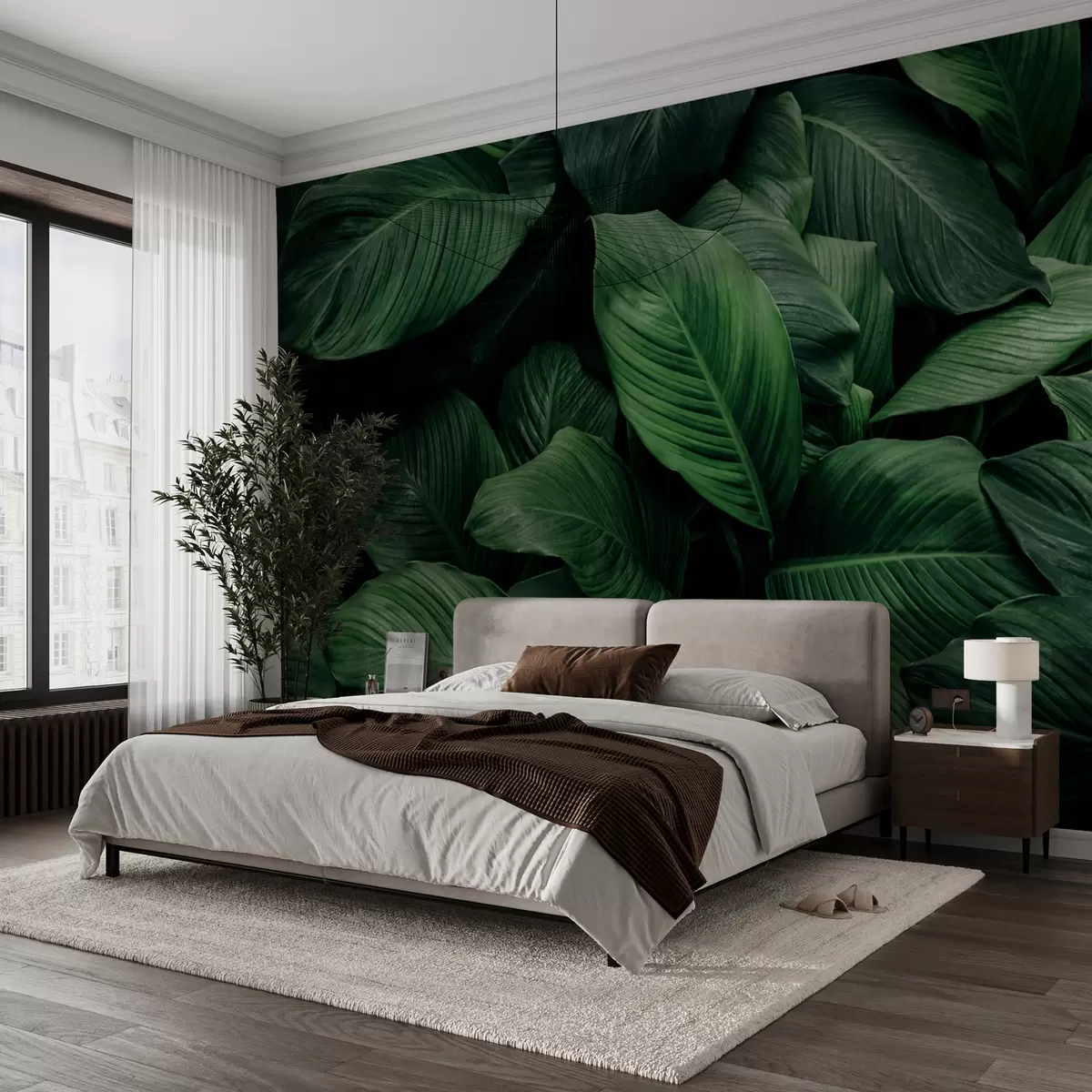 murales de pared Hojas tropicales abstractas u75827