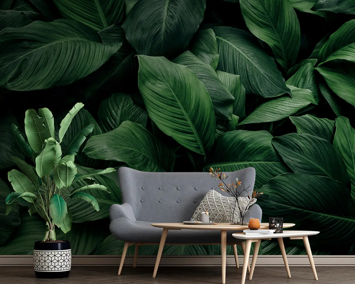 murales de pared Hojas tropicales abstractas u75827