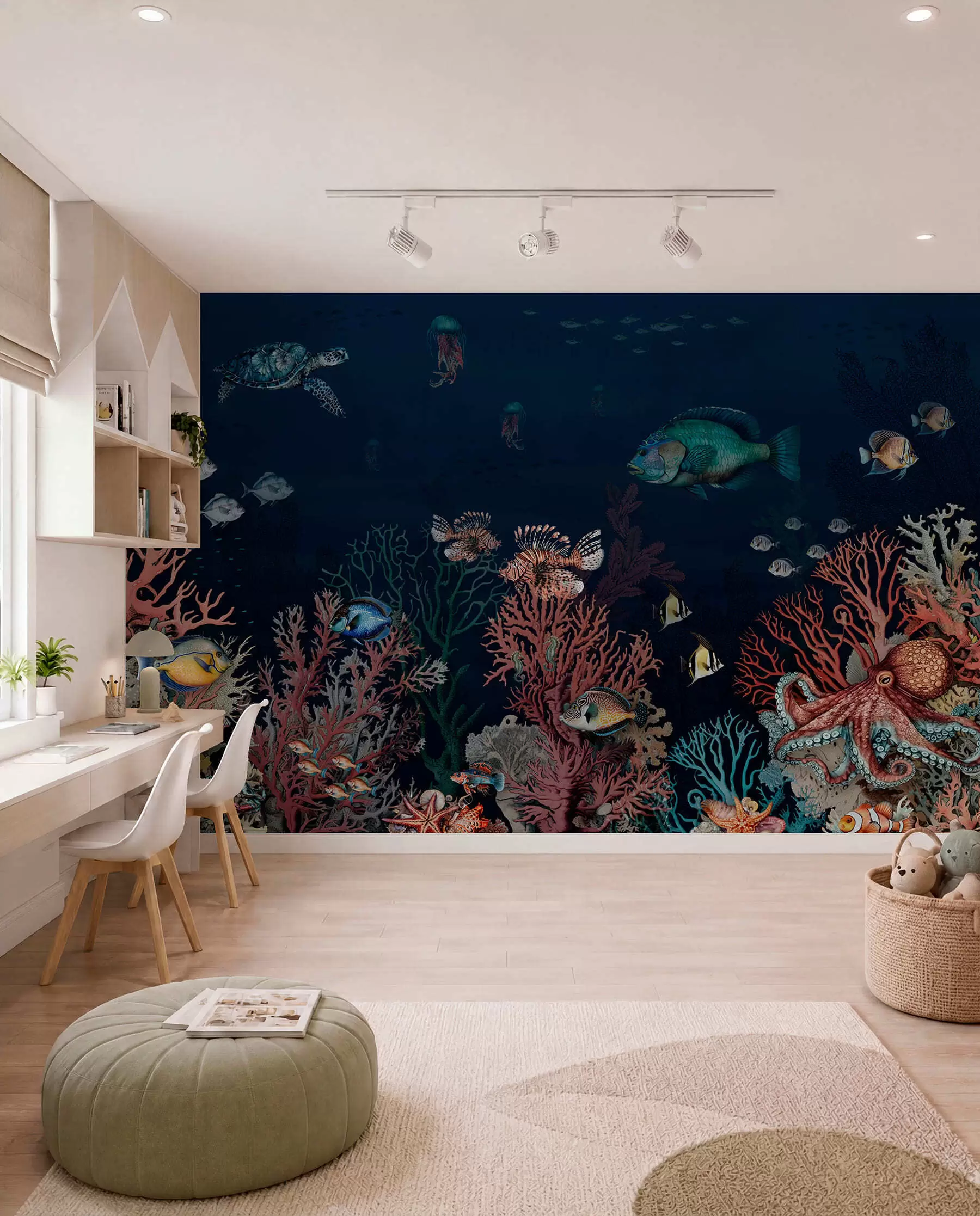 murales de pared Vida en la profundidad coral u94467