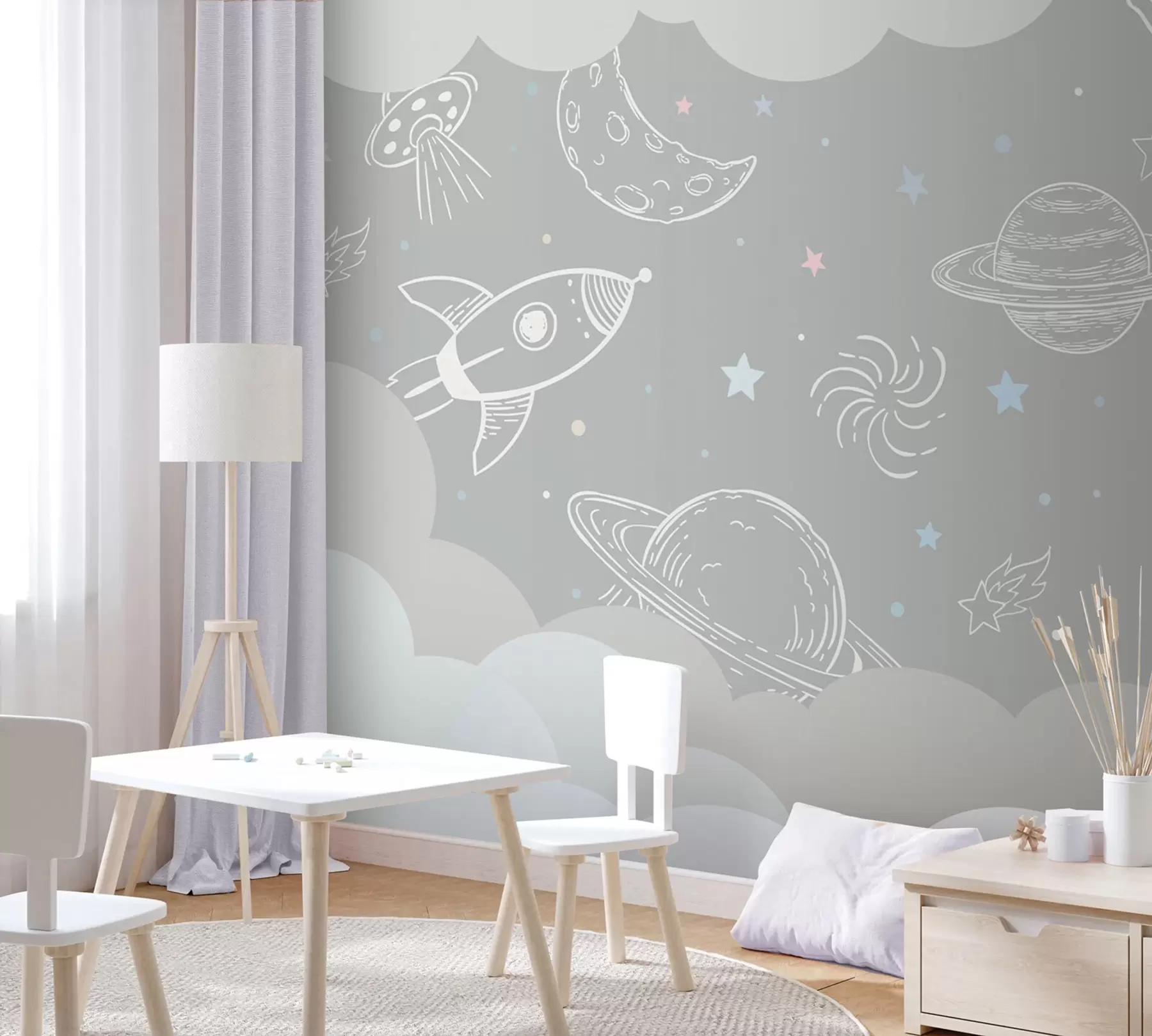 murales de pared cielo espacial u94636