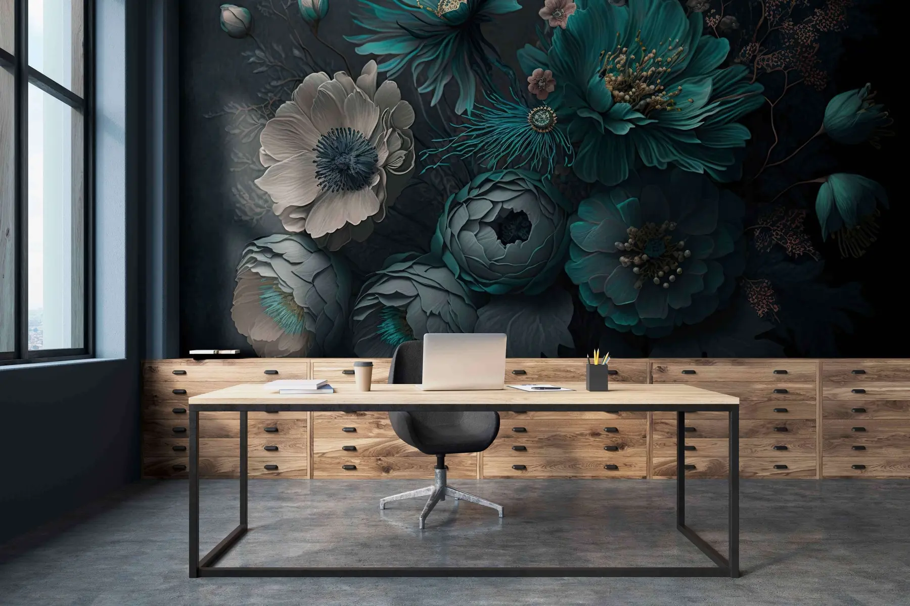 murales de pared flores de la mañana u75405