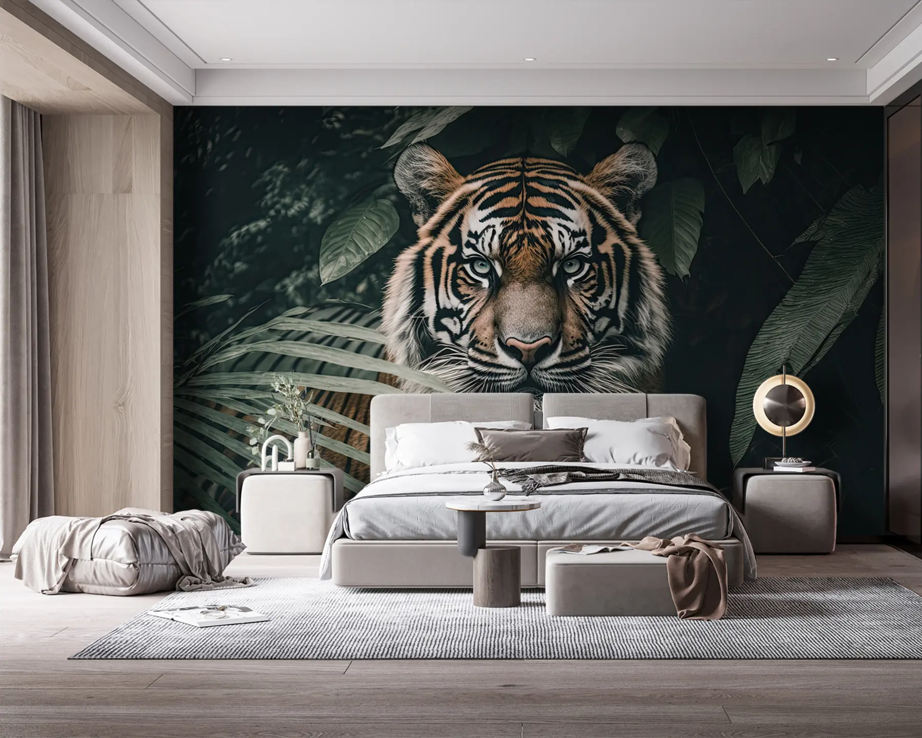 murales de pared Tigre en la selva u95619