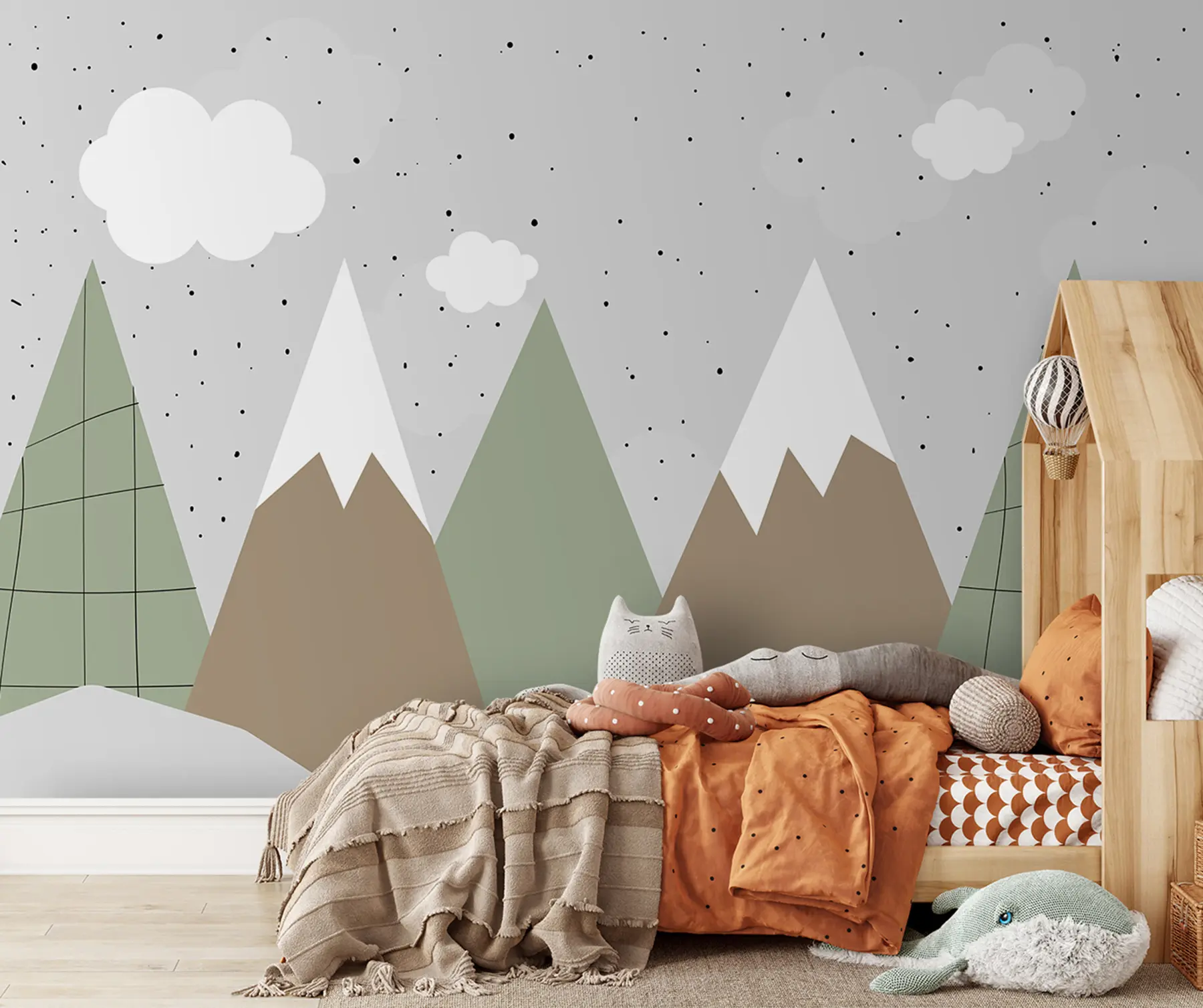 murales de pared montañas y nubes u96298