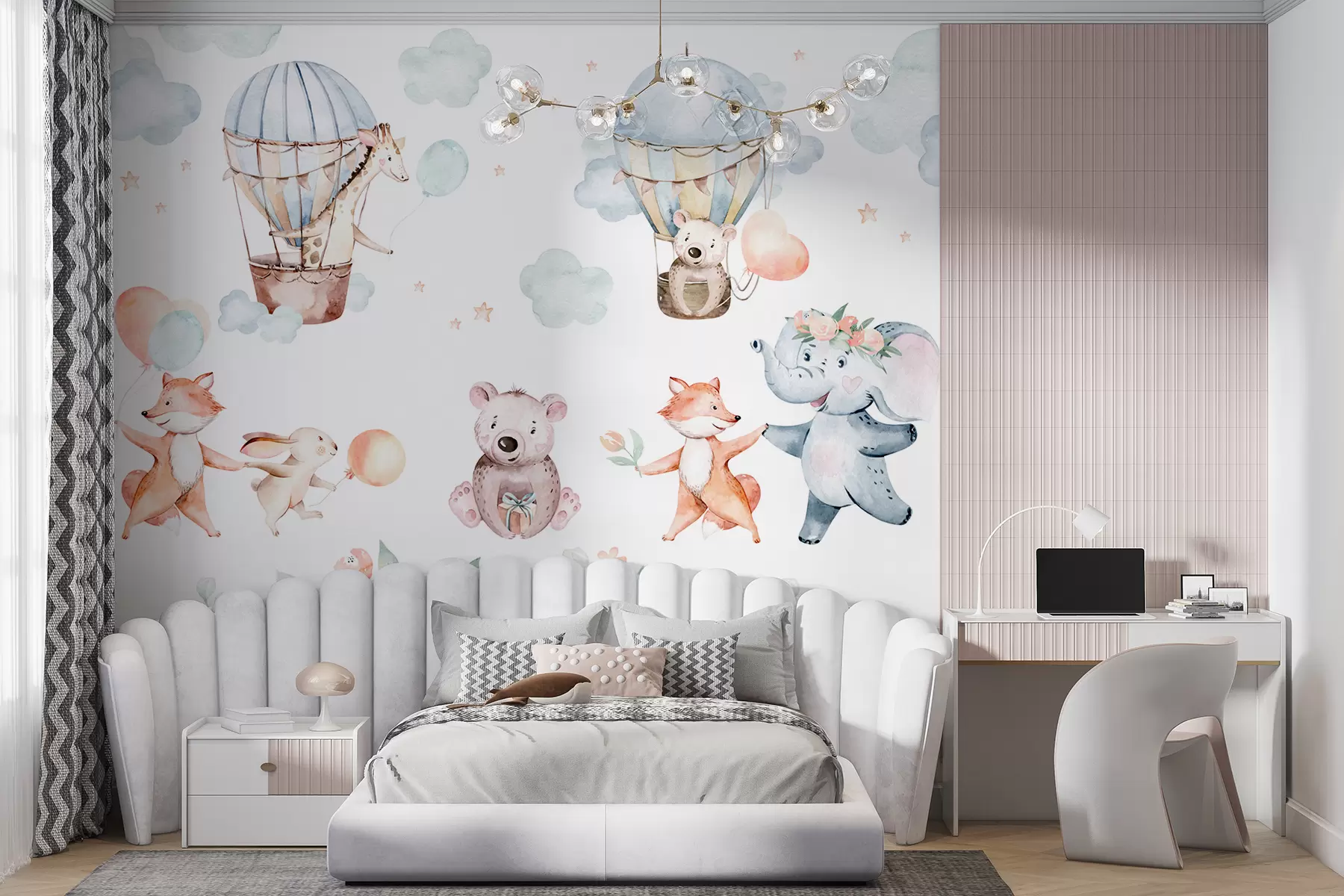 murales de pared animales de acuarela u96740