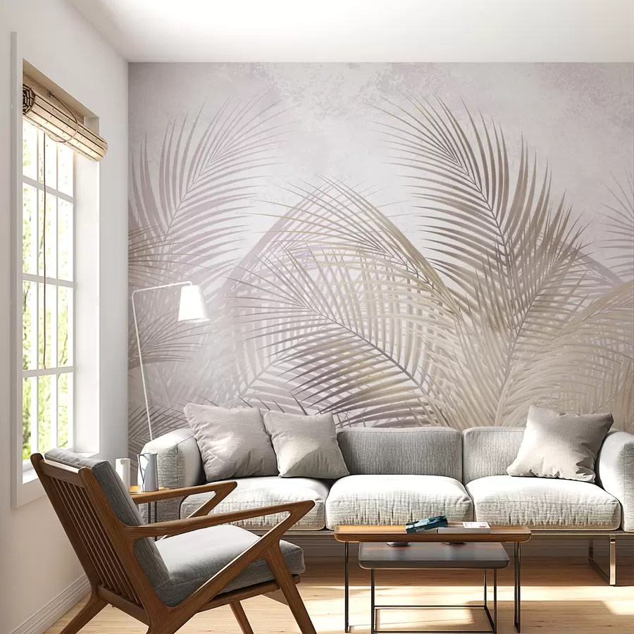 murales de pared árboles y hojas tropicales u96860