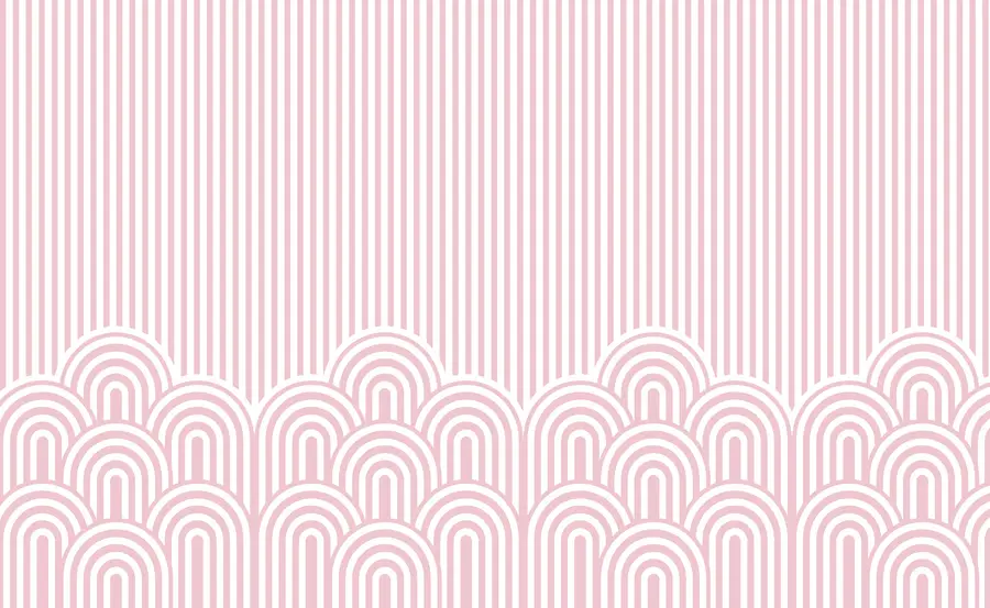 murales de pared Papel pintado de rayas rosas para niñas u97140