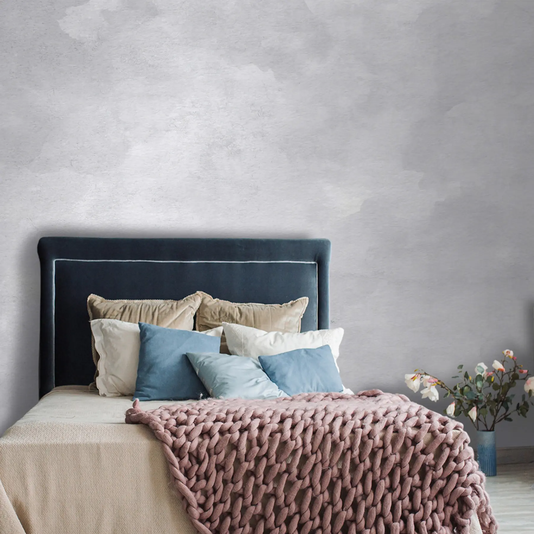 murales de pared Hormigón ahumado gris u97232