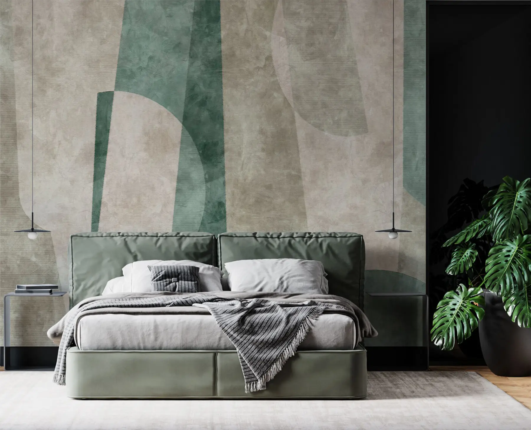 murales de pared Formas geométricas al estilo de loft grunge u97194