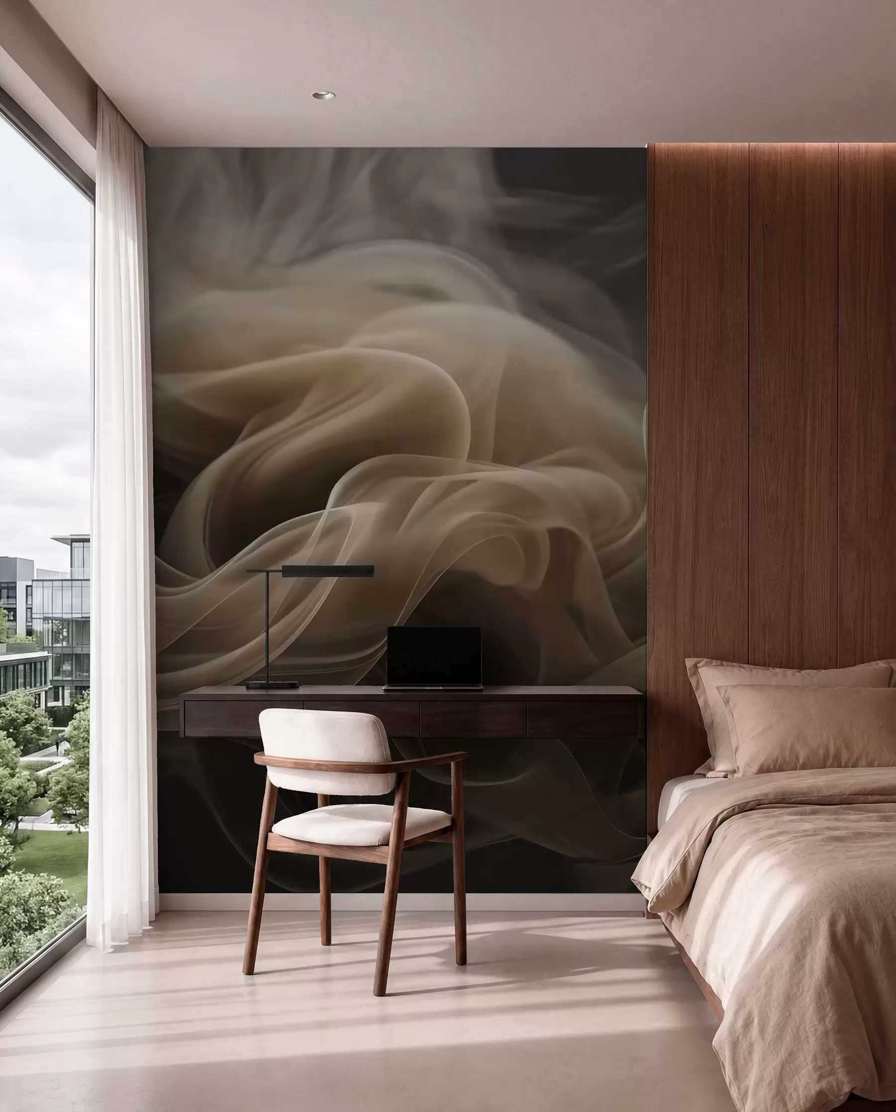 murales de pared Pliegues ahumados u96591