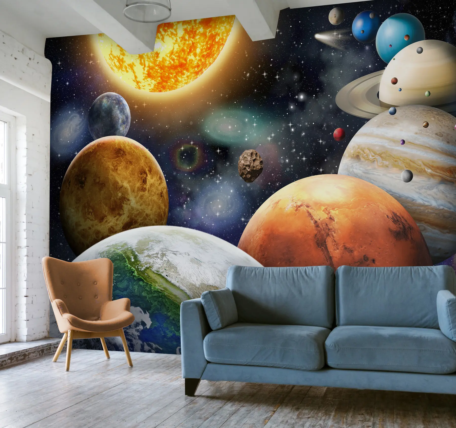 murales de pared Planetas coloridos del sistema solar. u97422