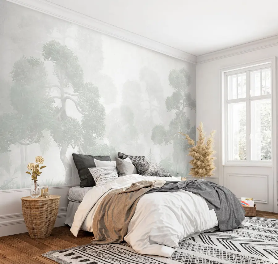 murales de pared Árboles y hojas tropicales. u97399