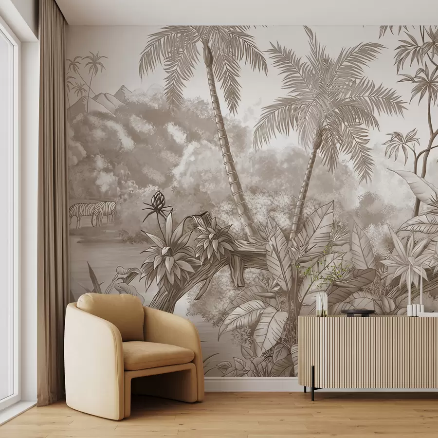 murales de pared Tropics en beige u59039v2