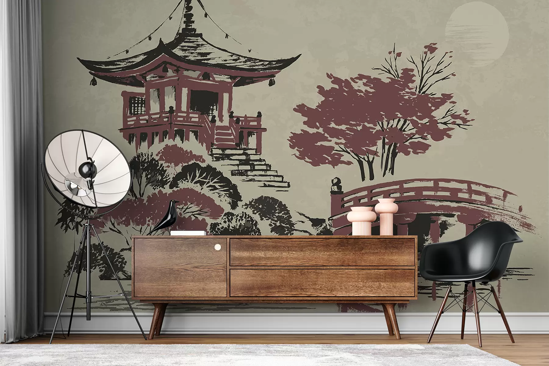 murales de pared Paisaje otoñal en Kioto u97635