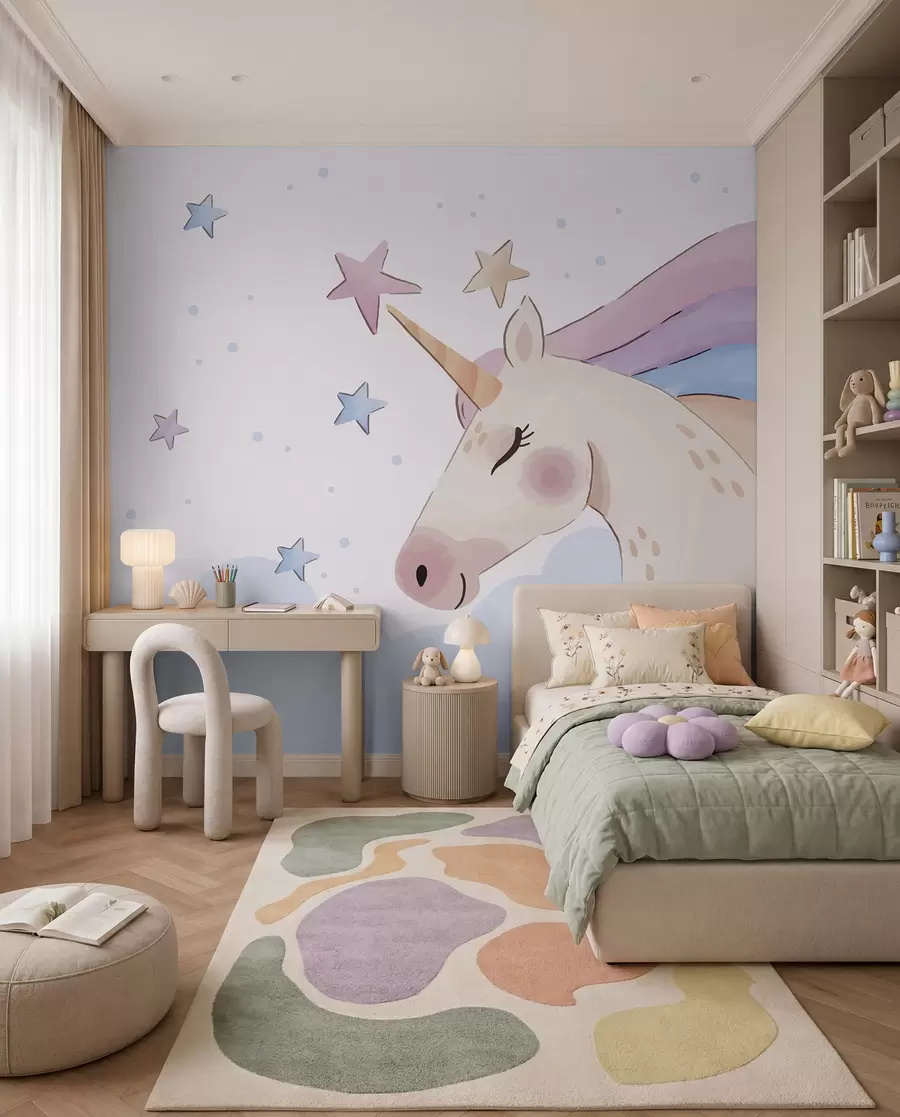 murales de pared Crin estelar de unicornio u97532