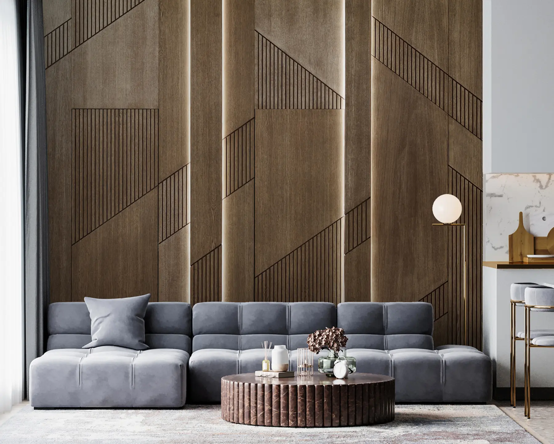 murales de pared Panel de madera u97555