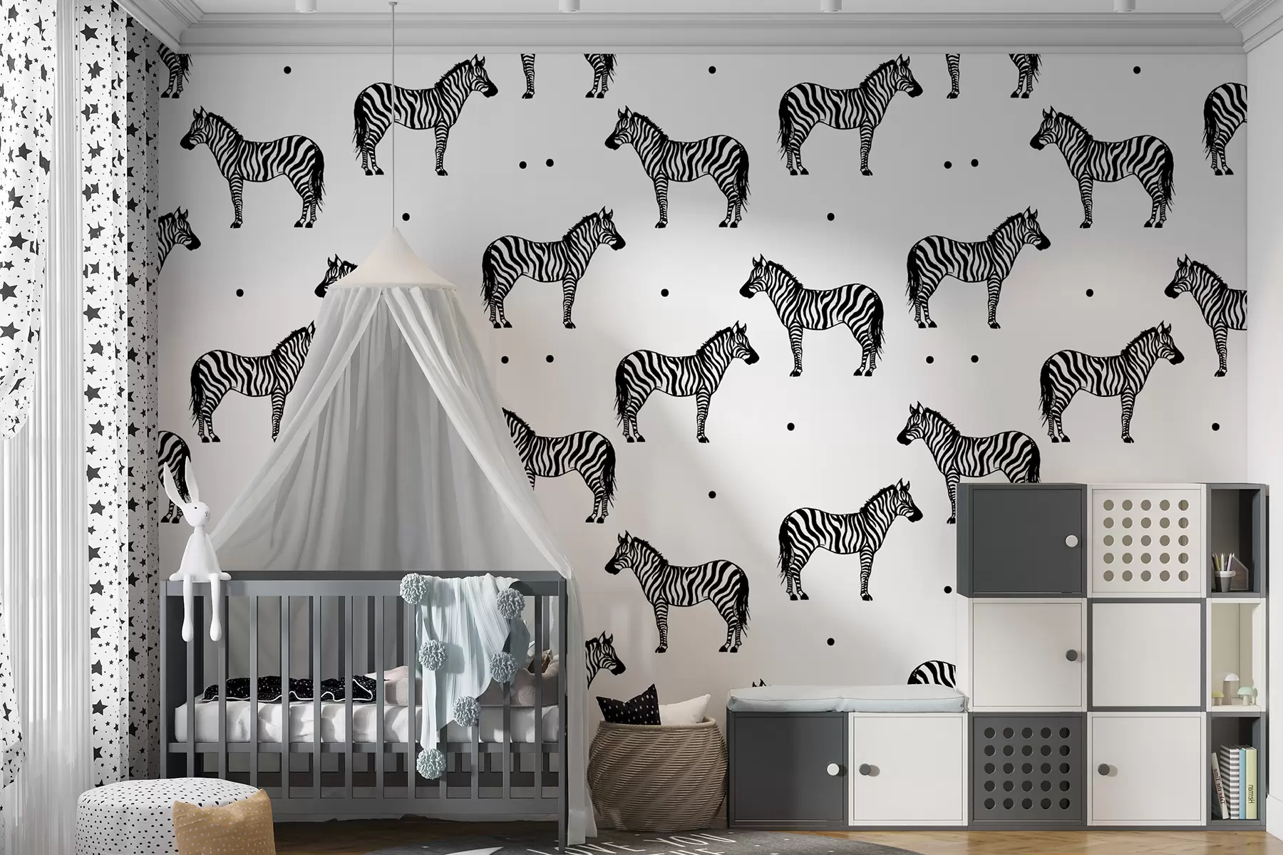murales de pared Un estampado de cebra u98193