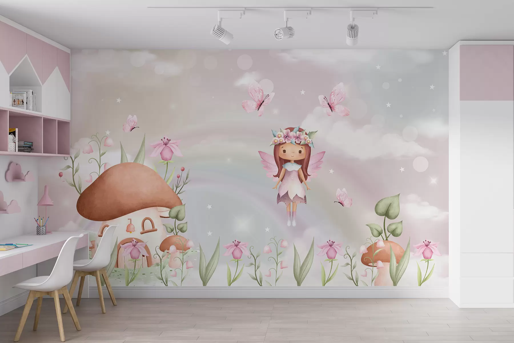 murales de pared Un mundo de hadas con hadas u98735