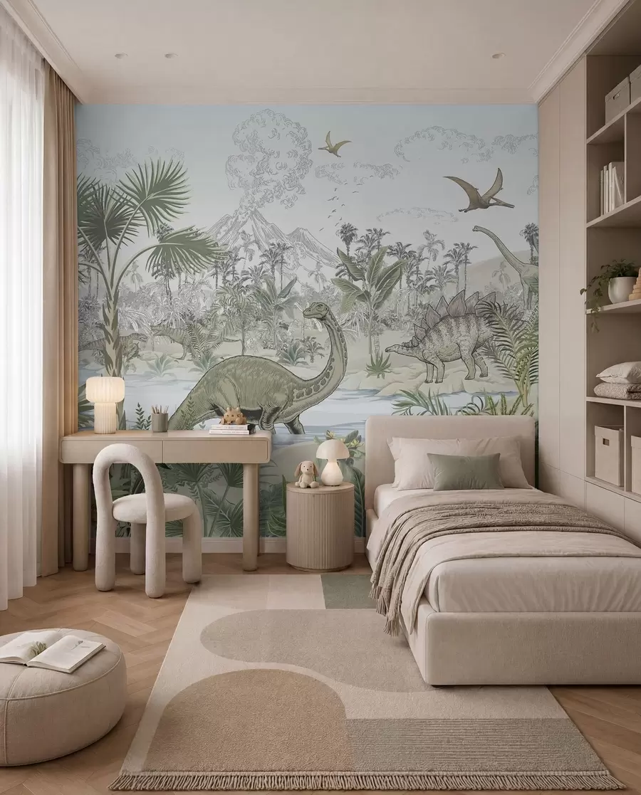 murales de pared Valle de dinosaurios u98674