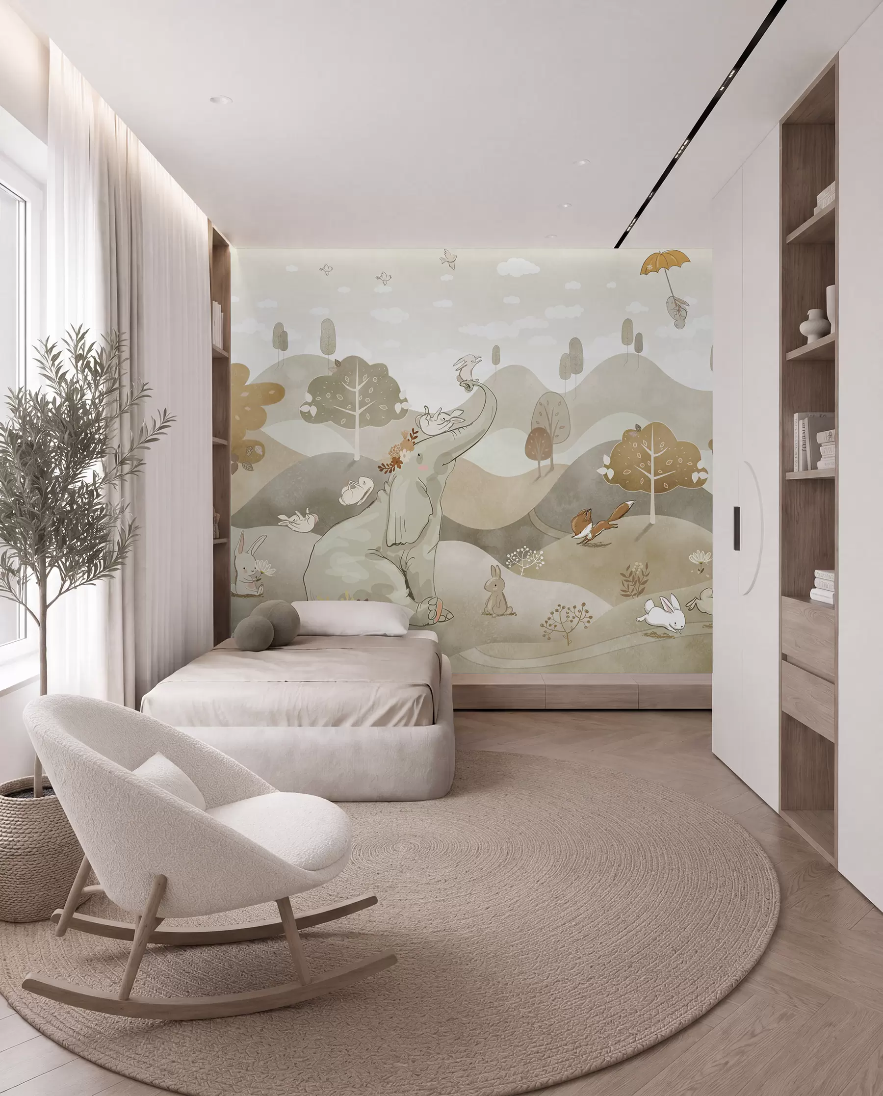 murales de pared Libro de cuentos del bosque u98695