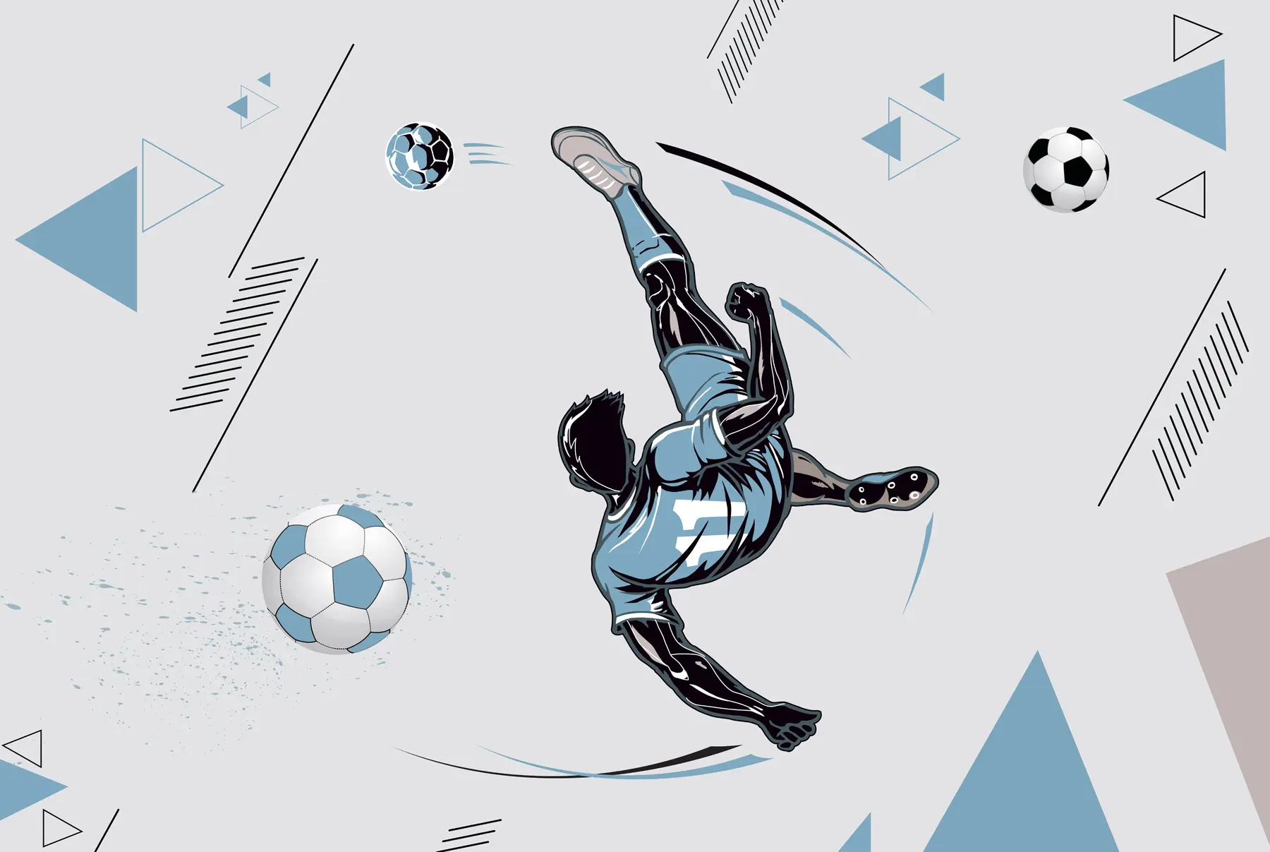 murales de pared Futbolista u98736