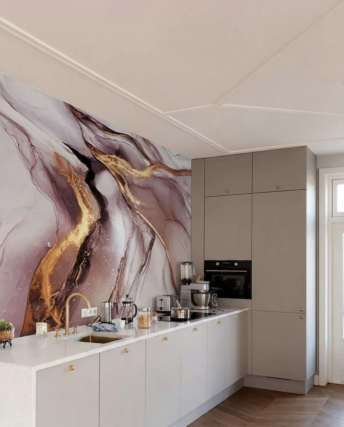 murales de pared Ríos de mármol rosa u18250v1