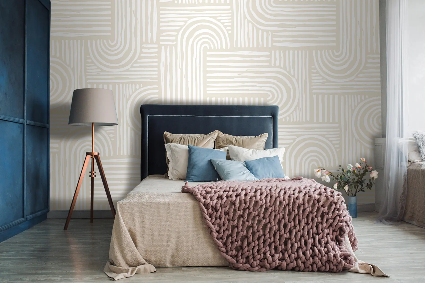 murales de pared Patrones beige de caminos sin fin u99089v1